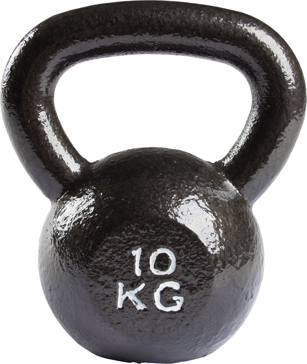 VirtuFit Gietijzeren Kettlebell Pro - Gewichten - 10 Kg - Zwart - Kettle Bell