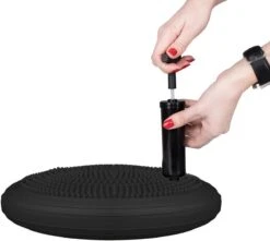Wiebelkussen + Pomp - Balanskussen - Balansbord - Volwassenen En Kinderen - Met Pomp - 34CM - Black -Fitnessapparatuur Winkel 1200x1073 1