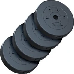 ScSPORTS® Gewichten Set 20 KG - Kunststof - 4 X 5 Kg - 30 Mm - Halterschijven