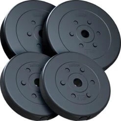 ScSPORTS® Halterschijven Set 30 Kg - Kunststof - 30 Mm - 2x10 - 2x5 Kg - Gewichten
