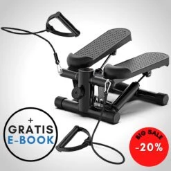 Marbo Stepper - Stepper Fitness - Home Trainer - Verstevigd - 2 Weerstandsbanden - Met Monitor - Verstelbare Weerstand - Step Fitness - Mini Stepper - Verticale Stepper - Professioneel - - Stair Stepper - Step-apparaat - Mini Fitnessapparaat - Step