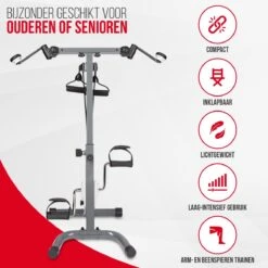 3-in-1 Hometrainer Fietstrainer Fitness Stoelfiets Armtrainer Pedaaltrainer - Voor Senioren Of Revalidatie -Fitnessapparatuur Winkel 1200x1200 59