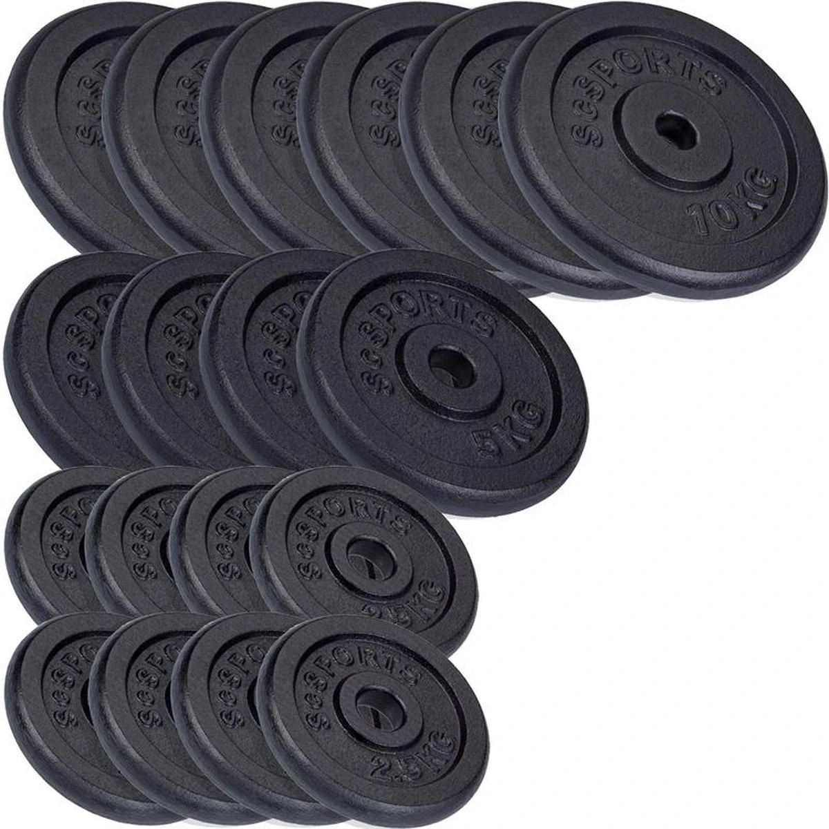ScSPORTS® Halterset 121 kg - Gietijzer - Complete set incl. verschillende halterstangen en halterschijven - 30 mm - Gewichten ScSPORTS® Halterset 121 Kg - Gietijzer - Complete Set Incl. Verschillende Halterstangen En Halterschijven - 30 Mm - Gewichten -Fitnessapparatuur Winkel 1200x1200 843