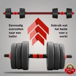 Luxari – 3 In 1 Halterset Pro 20 KG – Verstelbare Halterset - Milieuvriendelijk - Duurzaam Materiaal - Dumbell -Fitnessapparatuur Winkel 1200x1200 878