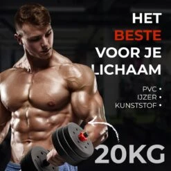 Luxari – 3 In 1 Halterset Pro 20 KG – Verstelbare Halterset - Milieuvriendelijk - Duurzaam Materiaal - Dumbell -Fitnessapparatuur Winkel 1200x1200 879
