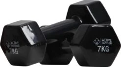 Fitnessapparatuur Winkel 31 Active Panther Dumbbell Set 2 X 7 KG - 14 Kg Totaal - Vinyl - Zwart