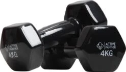 Fitnessapparatuur Winkel 27 Active Panther Dumbbell Set 2 X 4 KG - 8 Kg Totaal - Vinyl - Zwart