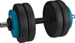 Avento Halter Verstelbaar Kunststof - Dumbbell 15 Kg - Zwart