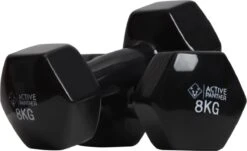Fitnessapparatuur Winkel 21 Active Panther Dumbbell Set 2 X 8 KG - 16 Kg Totaal - Vinyl - Zwart