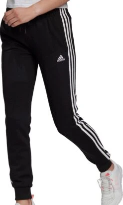Adidas Adidas Essentials 3-stripes Broek - Vrouwen - Zwart/wit -Fitnessapparatuur Winkel 724x1200